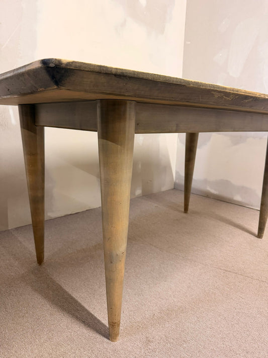 Vintage Esstisch aus Holz mit Granitplatte 60`s Design Tisch