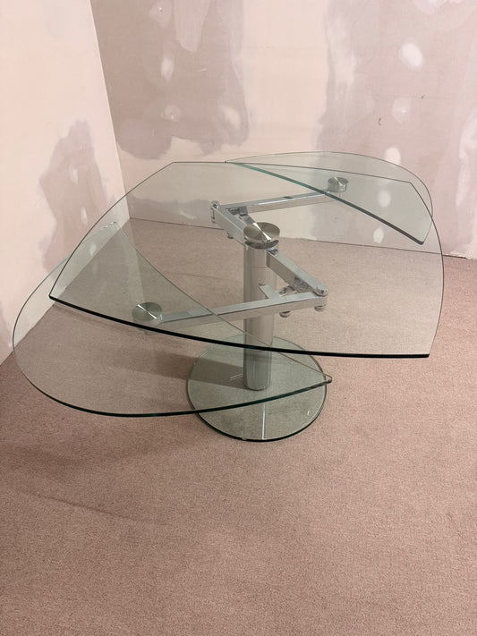 Esstisch Titan von Draenert mit ausziehbarer Mechanik, Glas