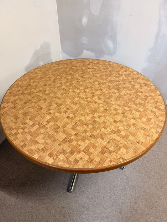 Vintage Mid Century Tisch Mosaikplatte und Chromfüsse 70er