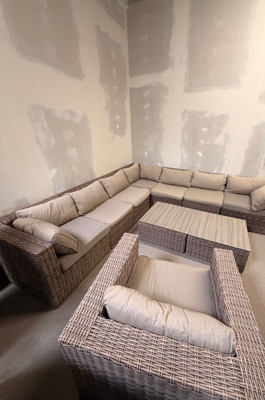 Grosse Rattan Lounge-Gruppe für den Garten und Terasse