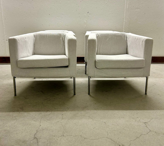 Moderne Ikea Klappsta Stoffsessel, weiss, guter Zustand
