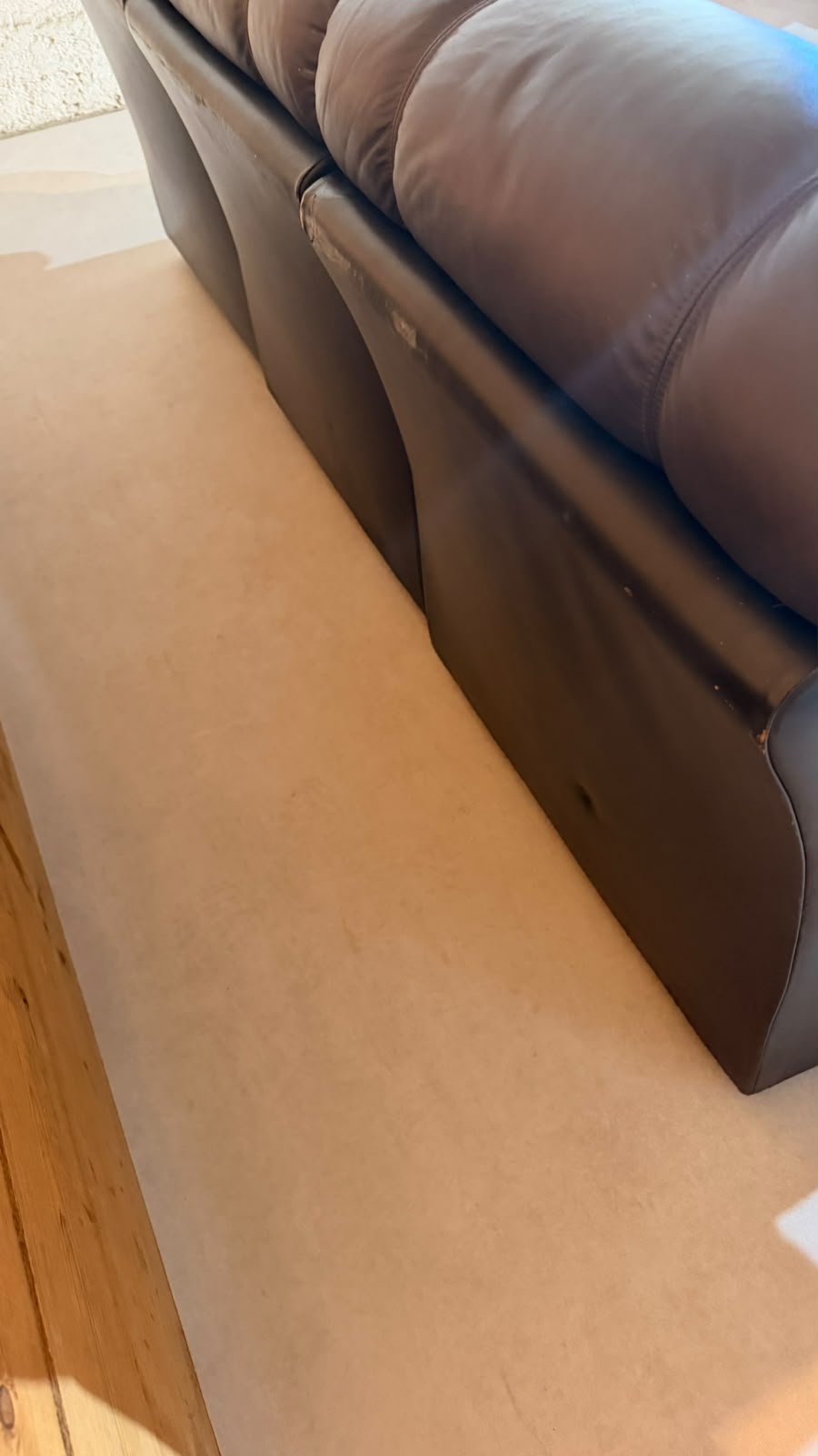 Vintage Modular Leder Sofa 3-Sitzer in braun aus den 70/80er