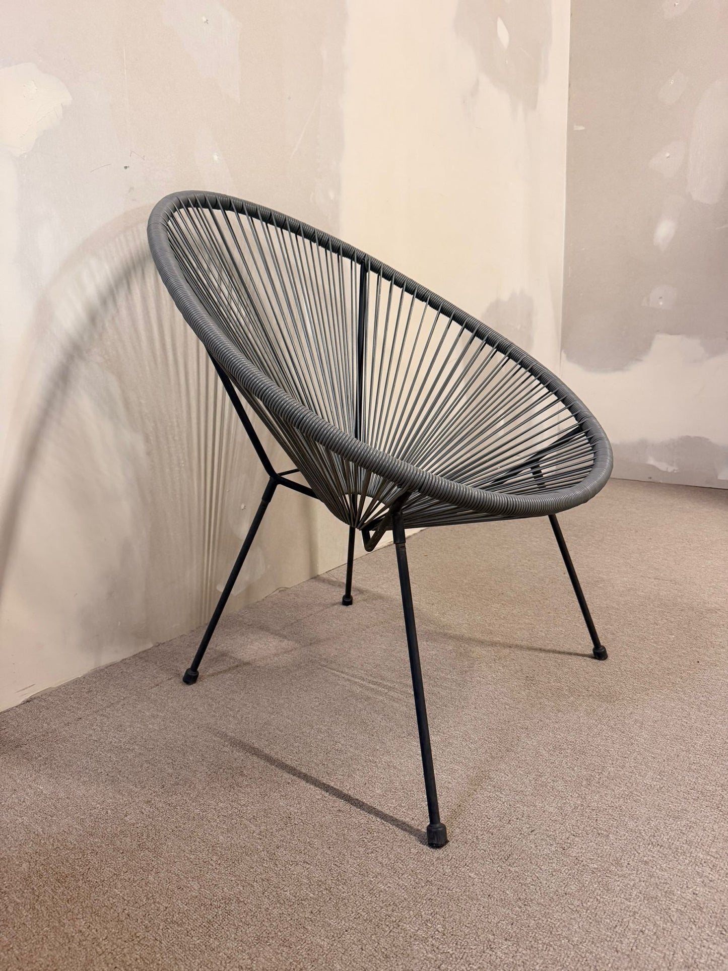 Acapulco Sessel Gartenstuhl Spaghettistuhl in Grau