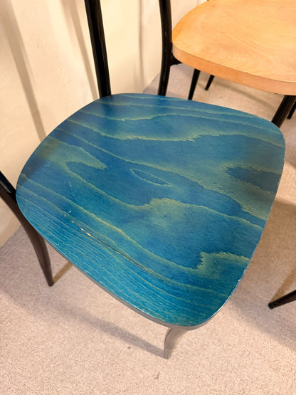 Esszimmerstühle, Stühle für die Küche aus Holz und Metallgestell