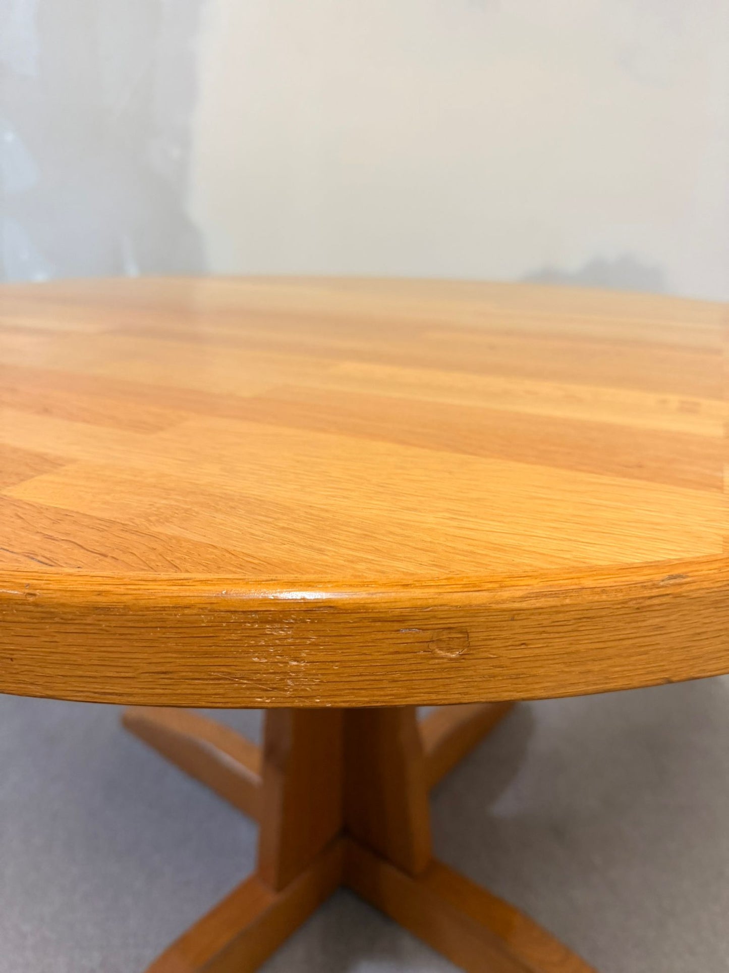 Runder Mid Century massivholz Esstisch