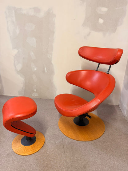Peel Sessel aus Leder von Olav Eldøy für Varier (Stokke)
