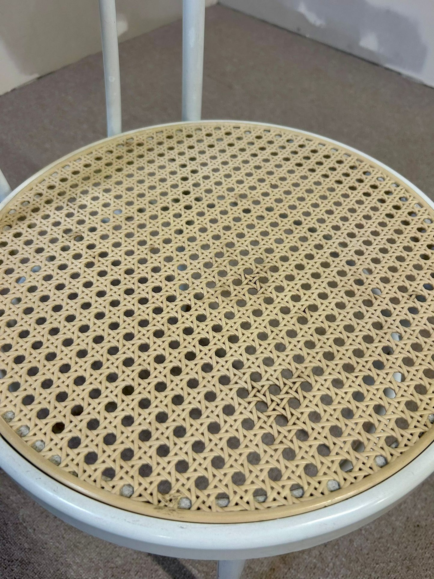 Bistrostuhl in Weiss im Stil von Thonet
