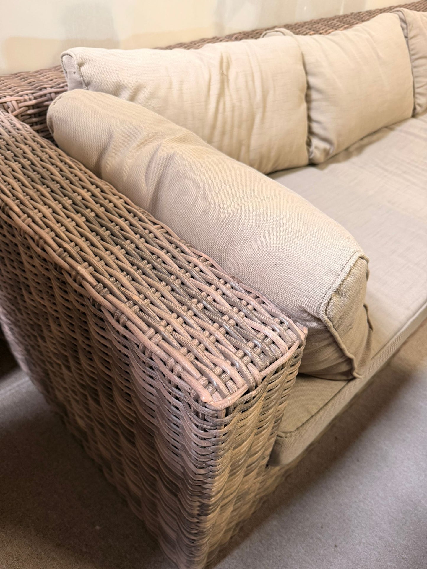 Grosse Rattan Lounge-Gruppe für den Garten und Terasse
