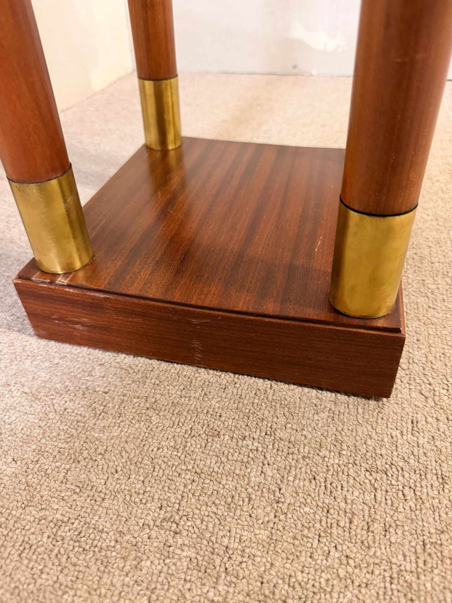 Italienische Empire Podest aus Holz und Messing, Säule