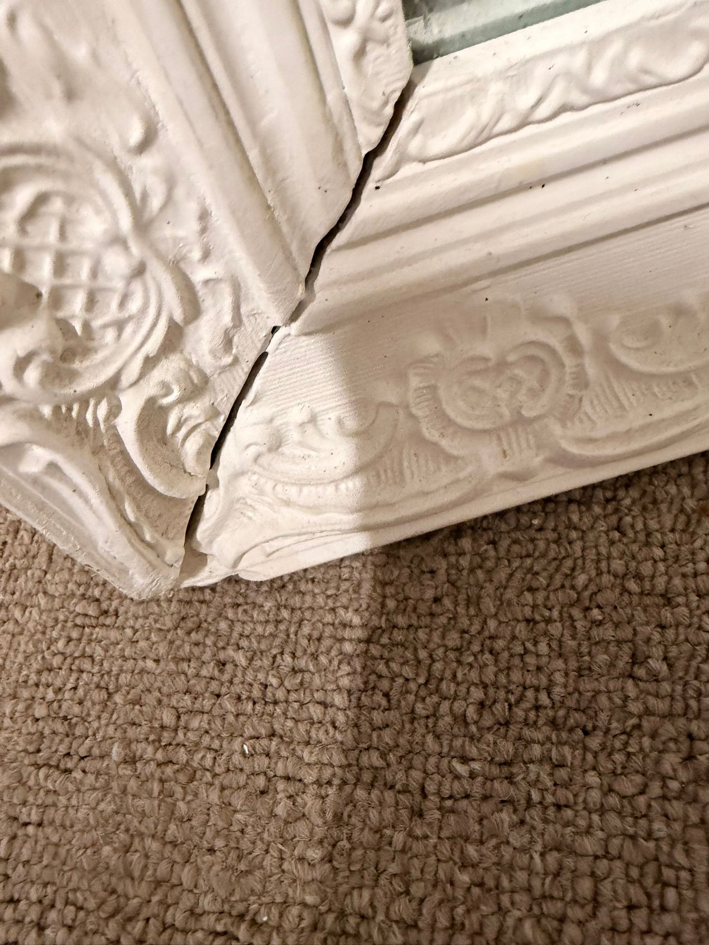 Spiegel weiss mit Verzierungen Shabby Chic, Wandspiegel