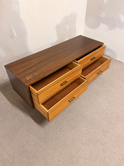 60er Jahre Vintage Sideboard Kommode Anrichte, 4 Schubladen
