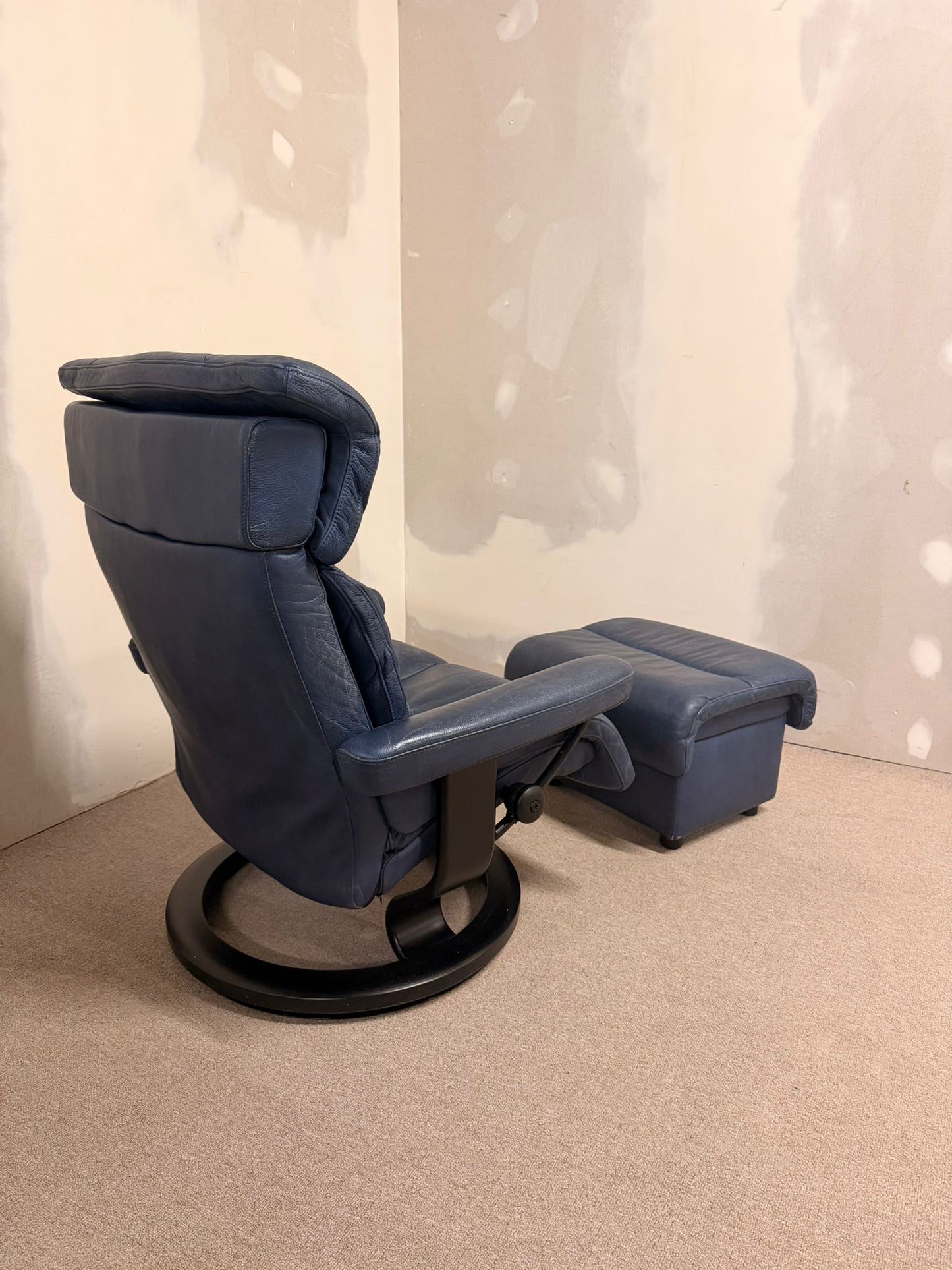 Ledersessel Relaxsessel Stressless (L) + Ottoman + Stauraum