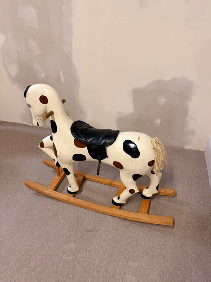 Vintage Schaukelpferd aus Holz, Deko Objekt