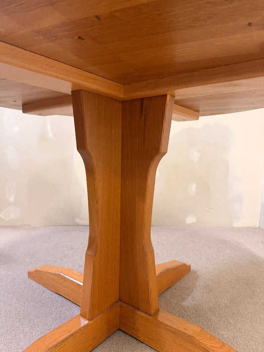 Runder Mid Century massivholz Esstisch
