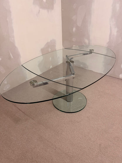 Esstisch Titan von Draenert mit ausziehbarer Mechanik, Glas