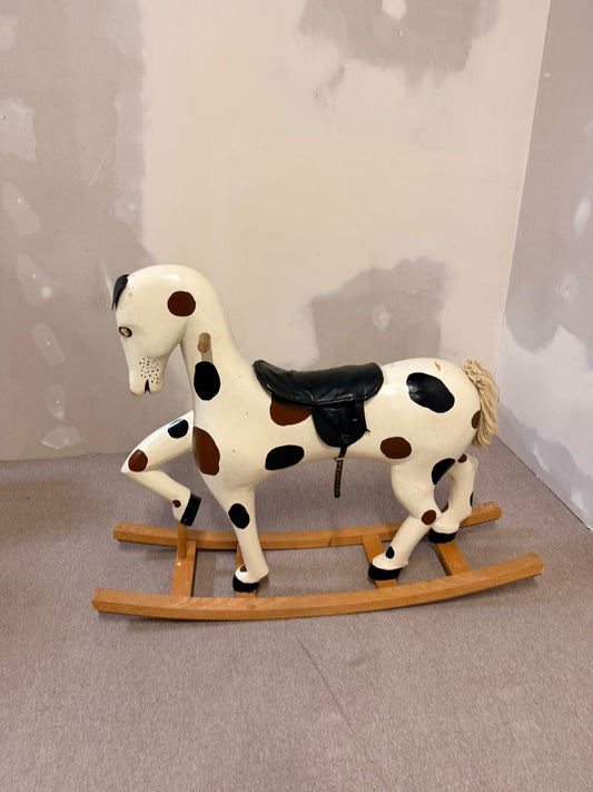 Vintage Schaukelpferd aus Holz, Deko Objekt
