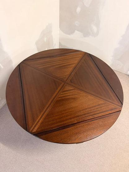 Dänischer Mid Century Esstisch wandelbar von Quadrat zu rund