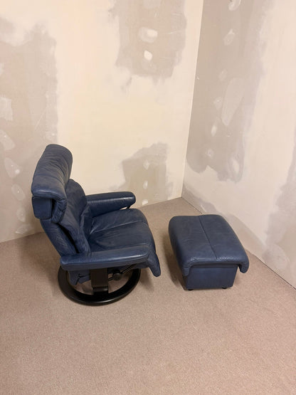 Ledersessel Relaxsessel Stressless (L) + Ottoman + Stauraum