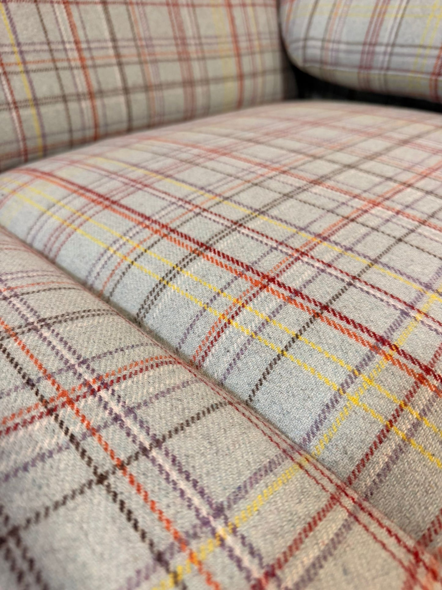 Leolux Bora Bora Sofa 2-sitzer im Karomuster in hellblau