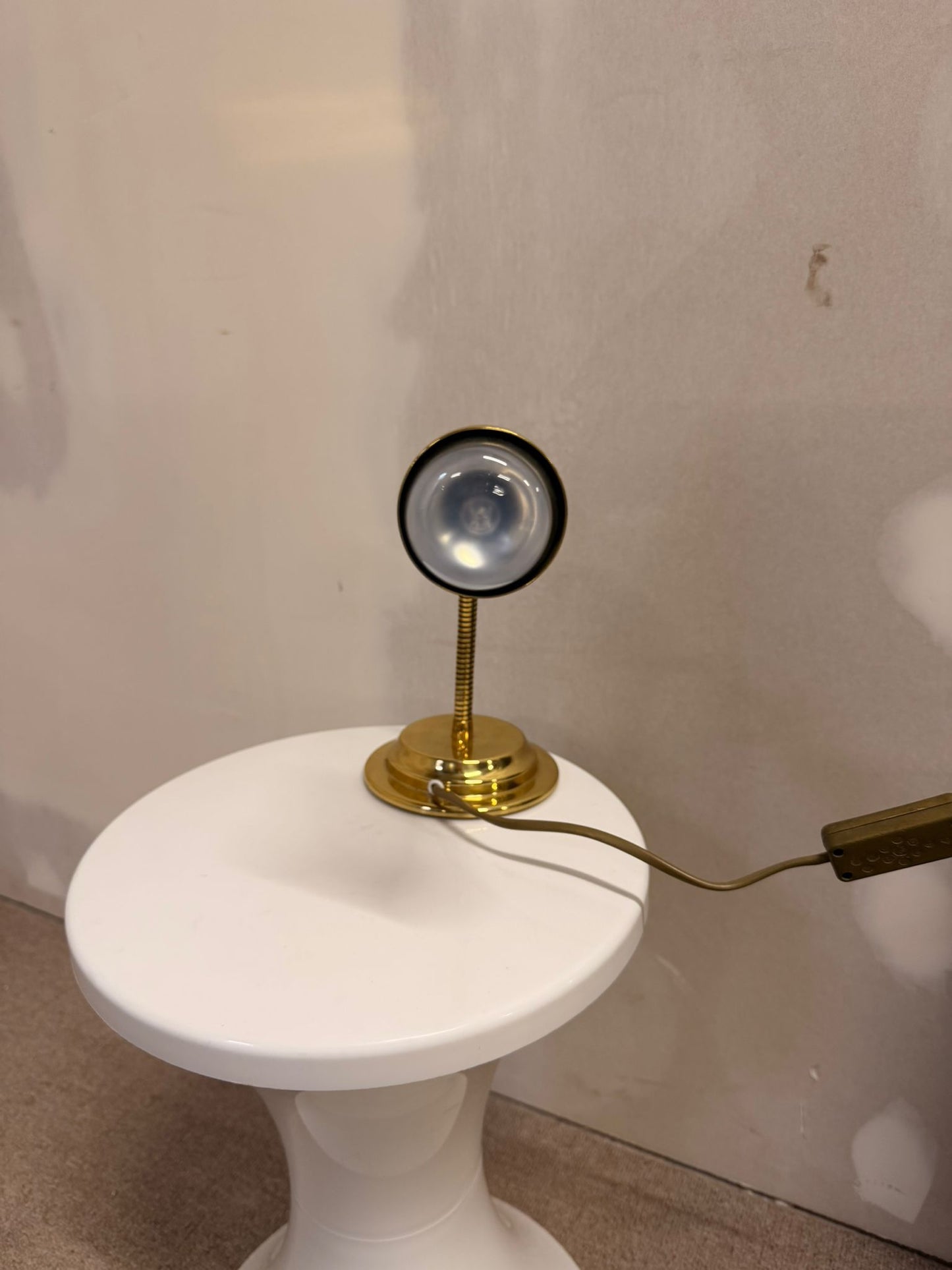 Vintage Messing Tischlampe von Holtkötter