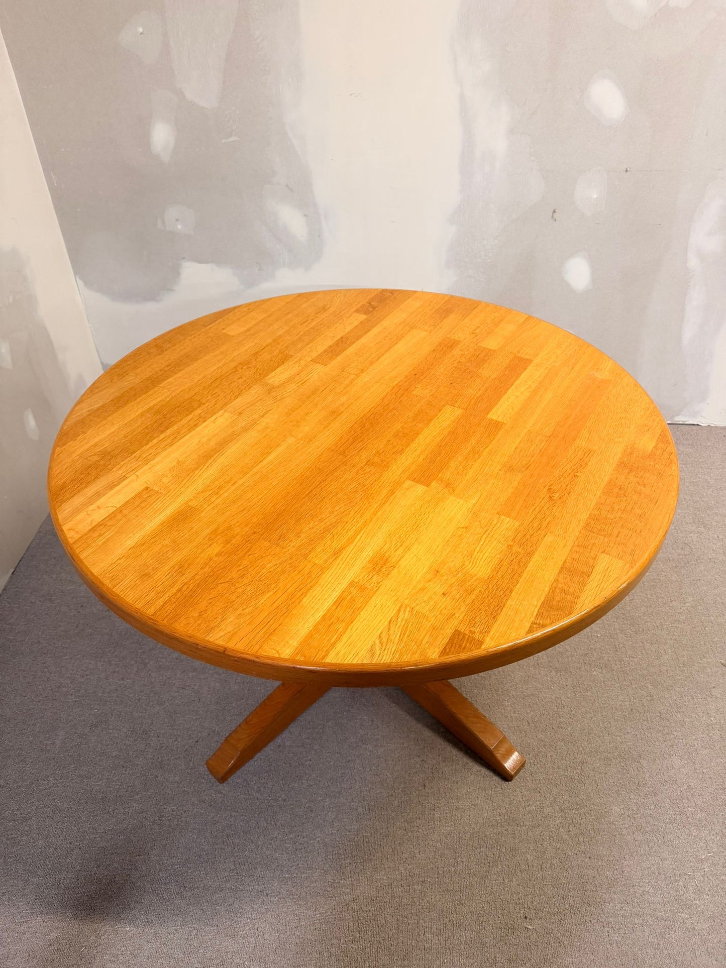 Runder Mid Century massivholz Esstisch