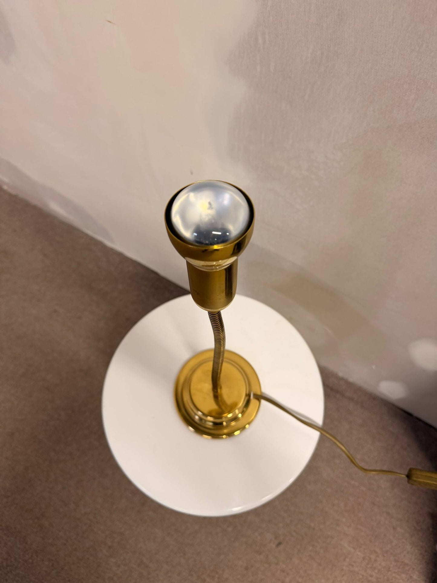 Vintage Messing Tischlampe von Holtkötter