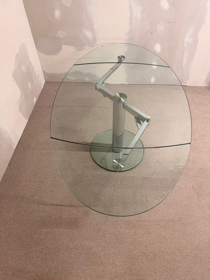 Esstisch Titan von Draenert mit ausziehbarer Mechanik, Glas