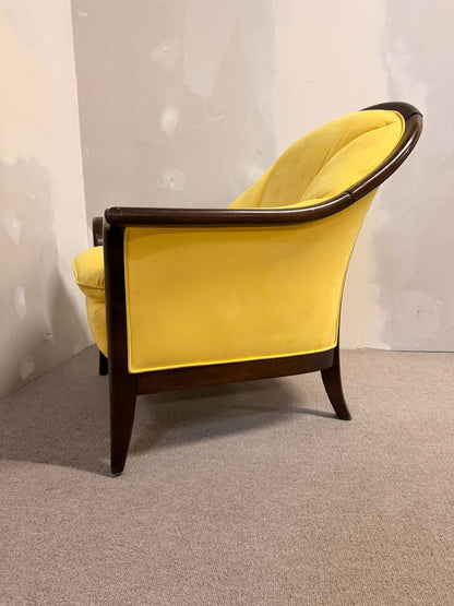 Sessel im Art Deco Stil, Loungesessel Clubsessel in gelb
