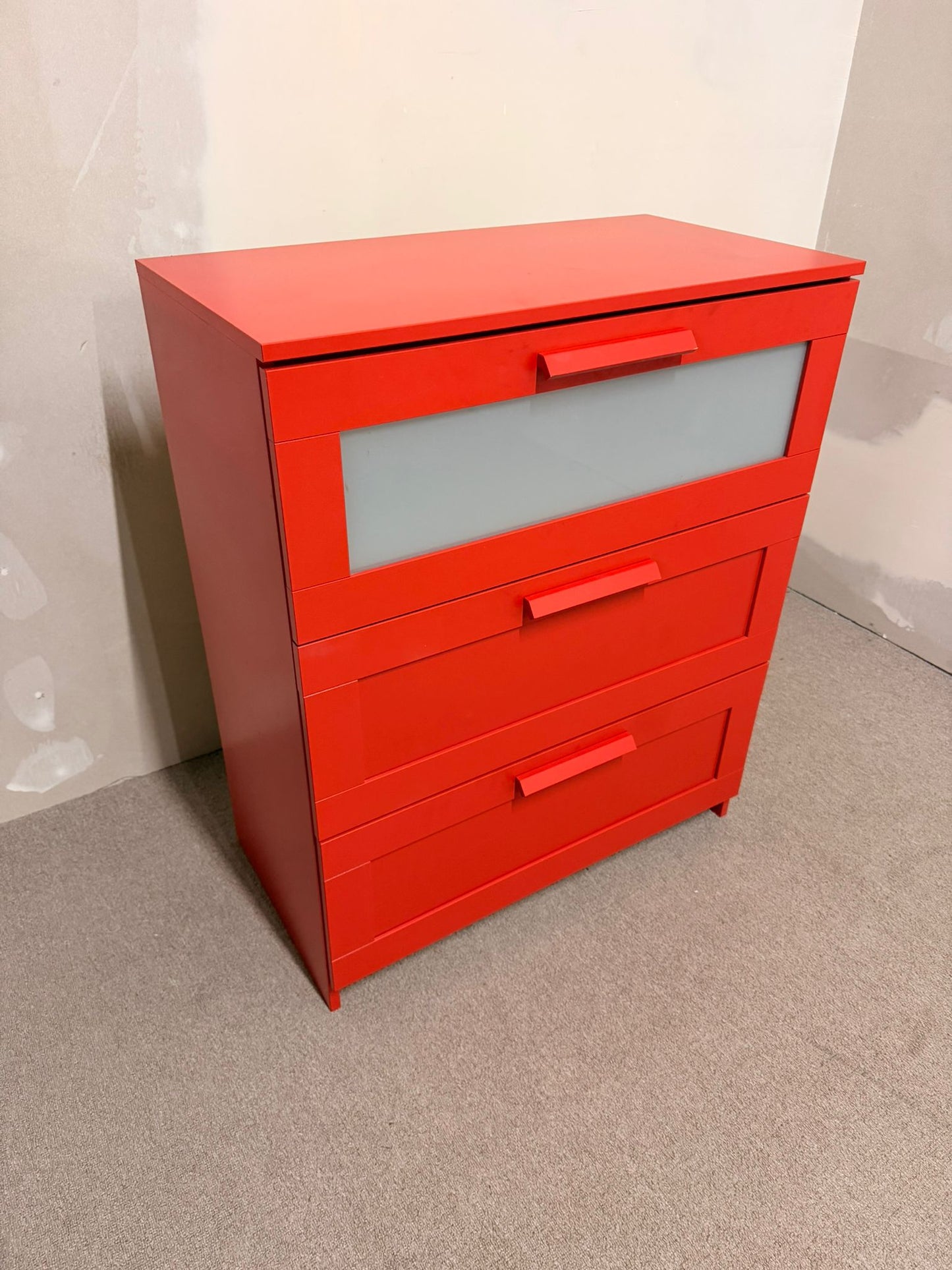 Ikea Brimnes Kommode in Rot von Ikea mit 3 Schubladen