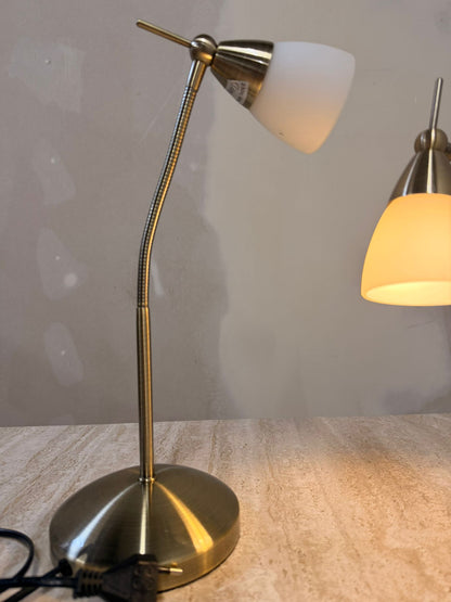 Paul Neuhaus Pino Tischlampen Messing Dimmbar mit Flexarm