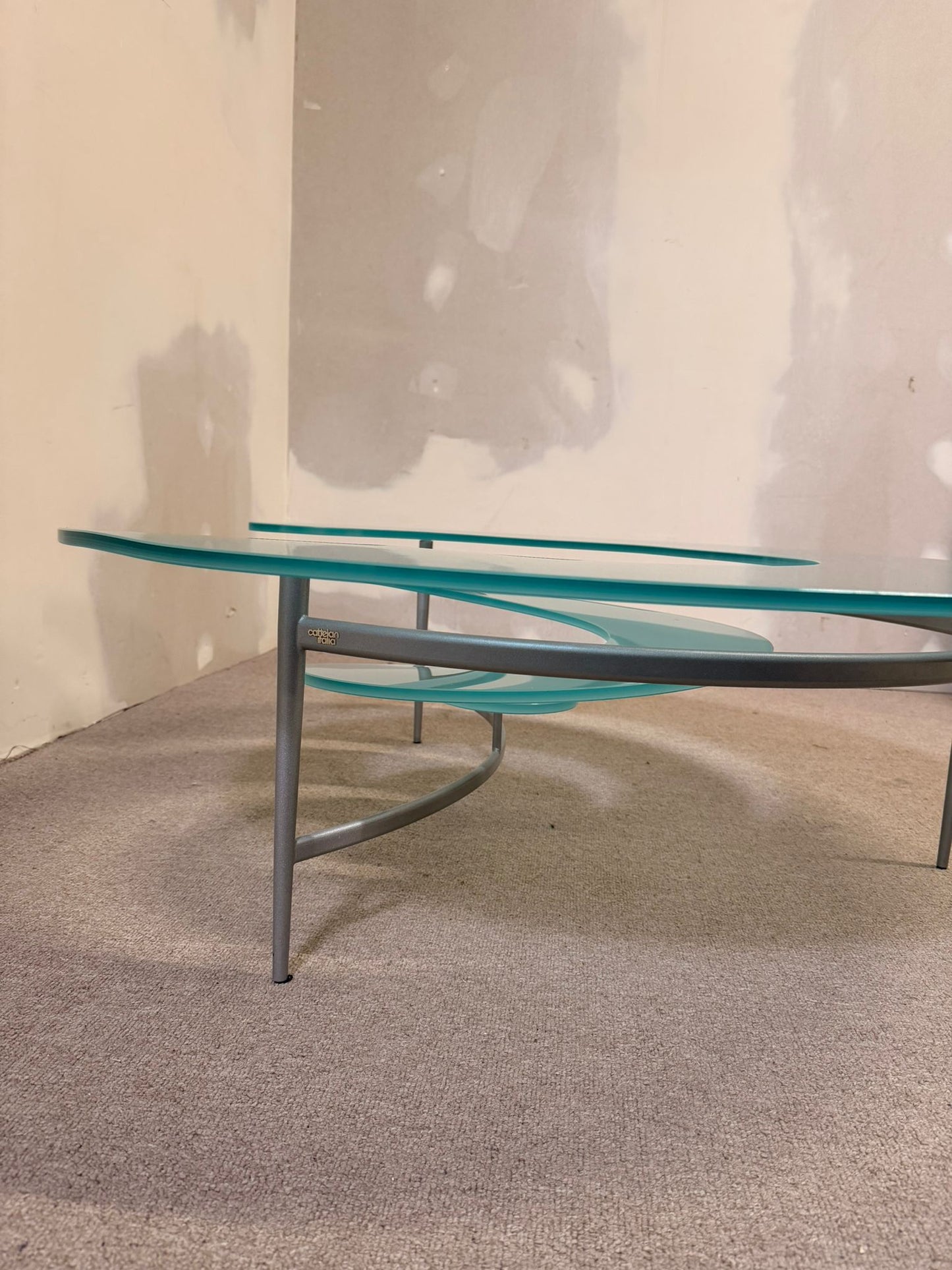 Cattelan Italia Couchtisch Spiralform Coffee Table Glastisch