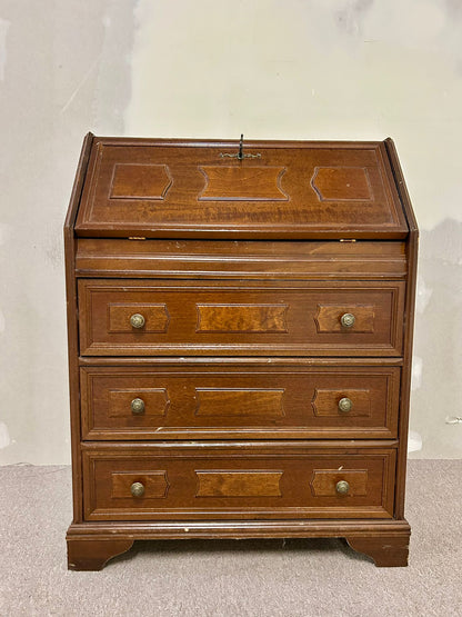 Antiker Sekretär Schreibtisch Holz mit Schubladen Vintage