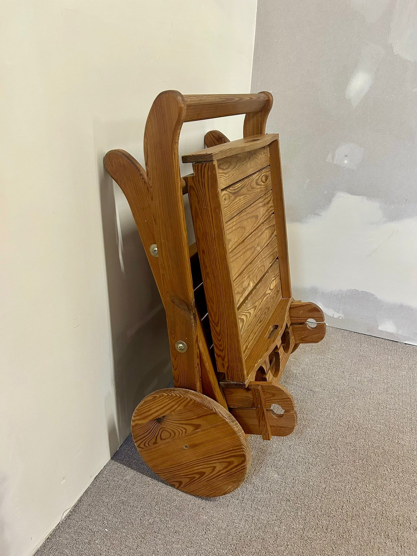 Retro Servierwagen aus Holz zusammenklappbar