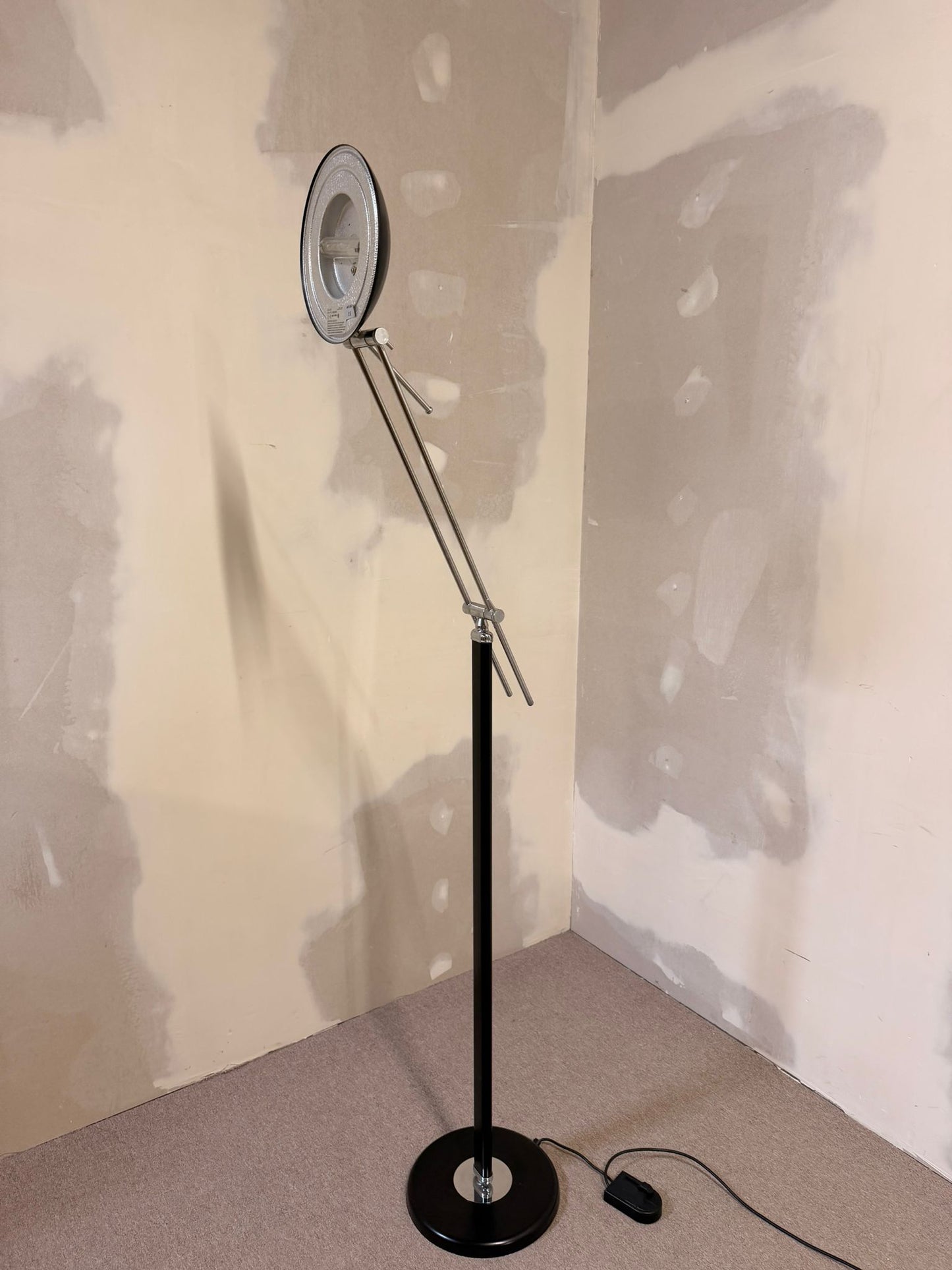 Verstellbare designer Stehlampe im Space Age Stil, verchromt