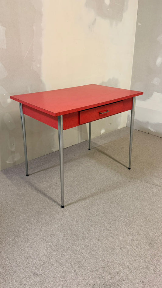 Retro Vintage Kelko Küchentisch aus den 60er Jahren in Rot