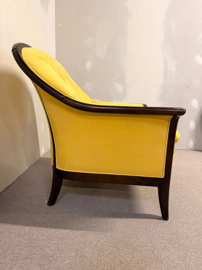 Sessel im Art Deco Stil, Loungesessel Clubsessel in gelb