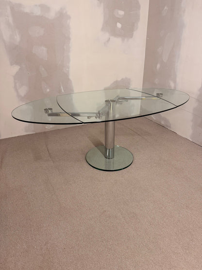 Esstisch Titan von Draenert mit ausziehbarer Mechanik, Glas