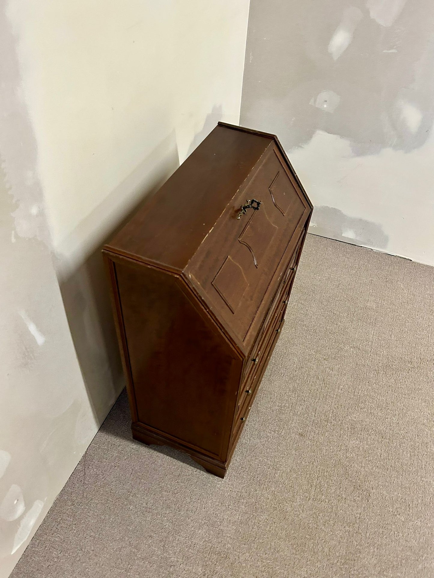 Antiker Sekretär Schreibtisch Holz mit Schubladen Vintage