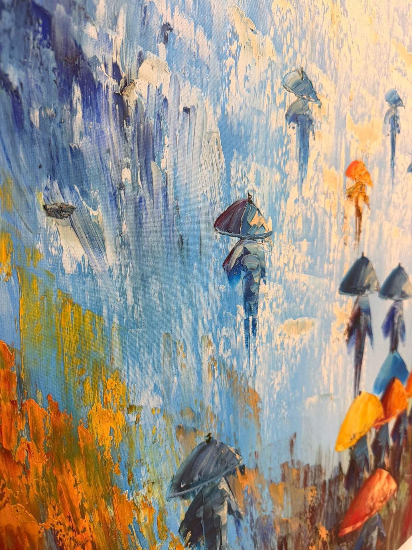 Leinwand Regen Kunstwerk angelehnt an Olha Darchuk