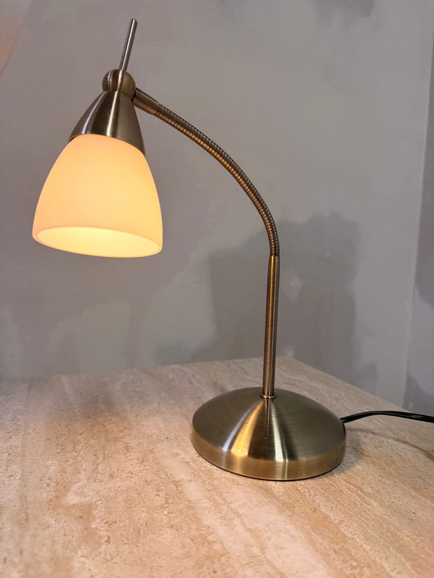 Paul Neuhaus Pino Tischlampen Messing Dimmbar mit Flexarm