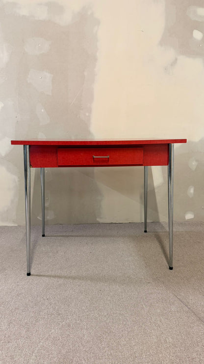 Retro Vintage Kelko Küchentisch aus den 60er Jahren in Rot