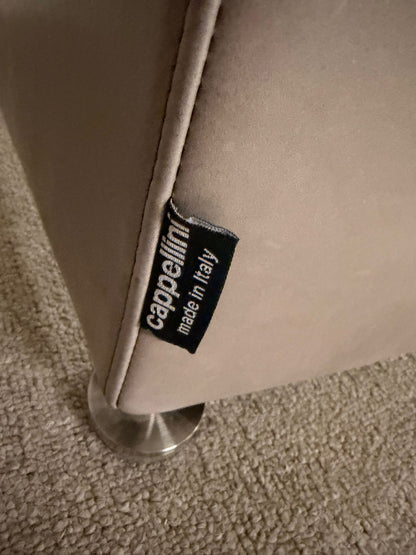 Italienische Design Leder Armlehnstühle Grau von Cappellini