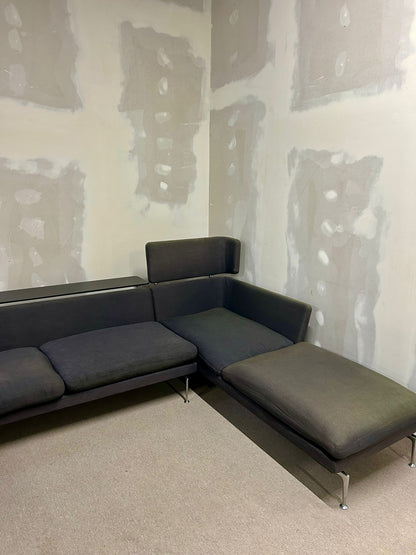 Vitra Suita Sofa, dunkelgrau modulares Ecksofa mit Ablage