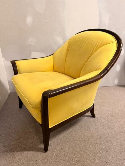 Sessel im Art Deco Stil, Loungesessel Clubsessel in gelb