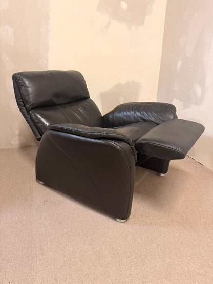 Schwarzer Ledersessel Relaxsessel  Ergoline W. Schillig