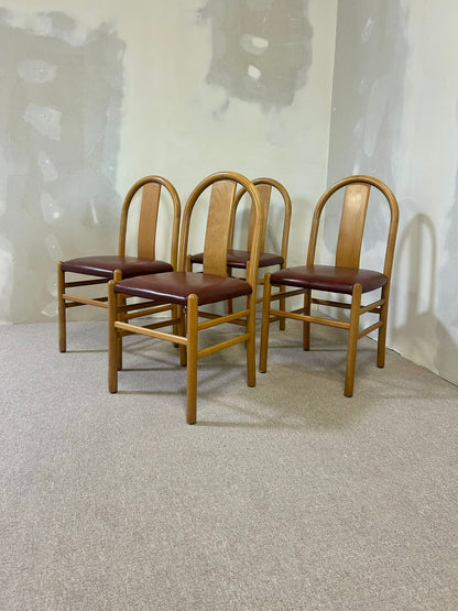 4x Annig Sarian Esszimmerstühle Thalia Holz 1980 Tissetanta