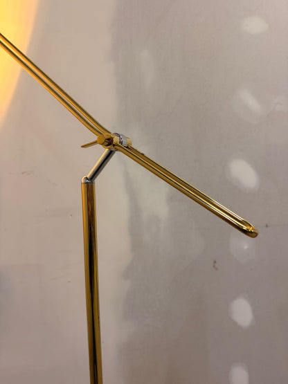 Stylische vintage Stehlampe, Gold/Chrome aus Messing