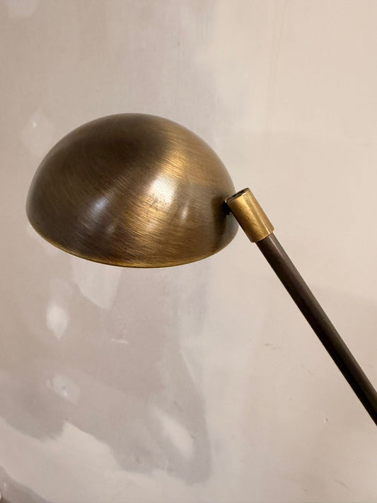 Verstellbare Mid Century Stehlampe aus Messing und Metall