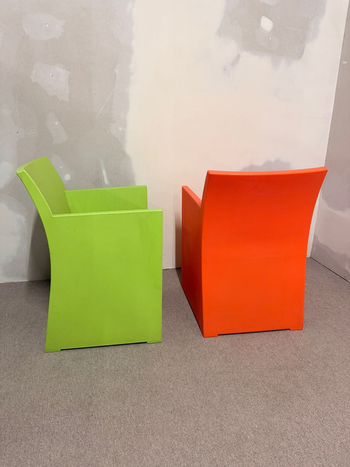 2er Set Farbenfrohe Designer-Sessel HAANS Lifestyle grün/orange