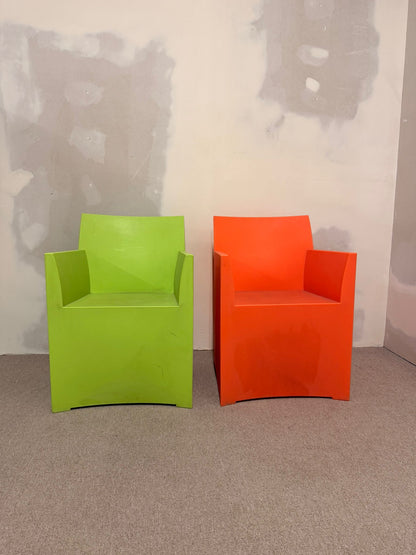 2er Set Farbenfrohe Designer-Sessel HAANS Lifestyle grün/orange
